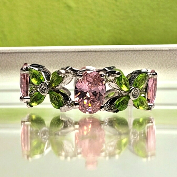 Camille Lucie Jewelry - NEW Pink & Green Styled Stones by Camille Lucie - Size 5.5